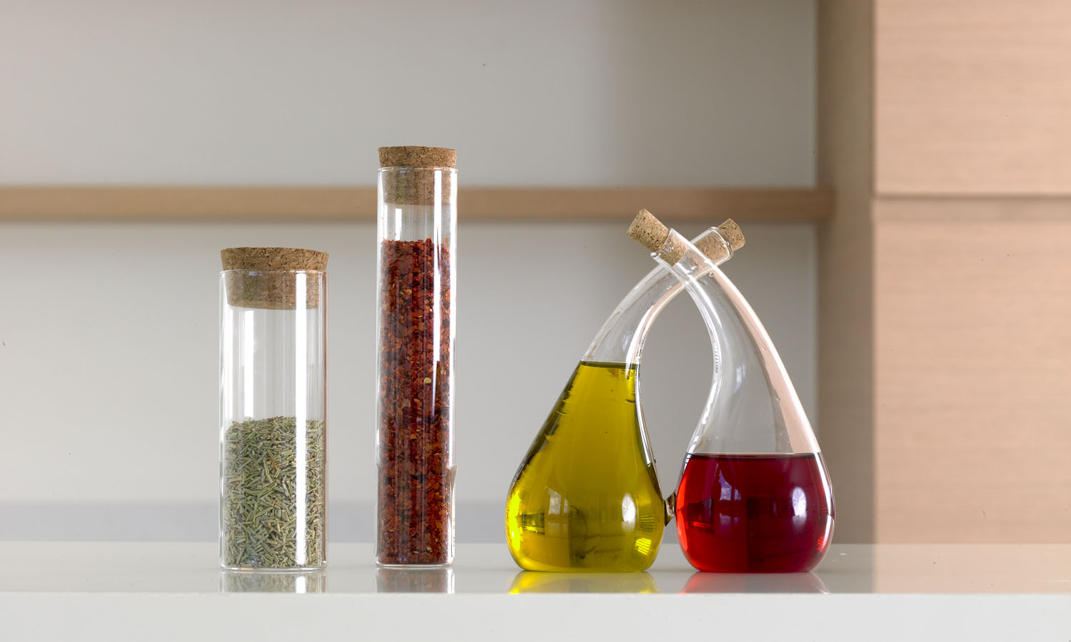 Duofles met Kurk <br />12,1 x 13 cm - Afbeelding 2