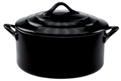 Black Ovenschaal met Deksel &nbsp;<br />&Oslash; 10 x 5 cm · mat zwart