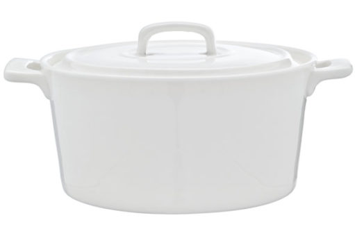 Clio White Potje met Deksel  <br />Ø 13 x 6 cm