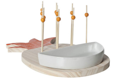 Prikkerplank Ananas + Prikkers&nbsp;<br />27,5 x 18 x 3,8 cm