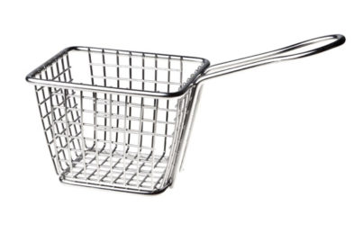 Frietmandje Inox Chroom&nbsp;<br />10,3 x 7,8 x 7,8 cm