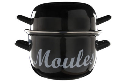 Moules Mosselpan Zwart 2,8L &nbsp;<br />&Oslash; 18 cm · voor 1,2 kg mosselen