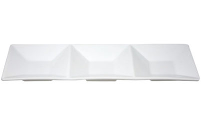 Amuseschaal 3-Vaks &nbsp;<br />11 x 34,5 cm