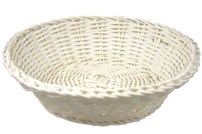 Kunststof Mandje Wit &nbsp;<br />&Oslash; 20 x 8 cm