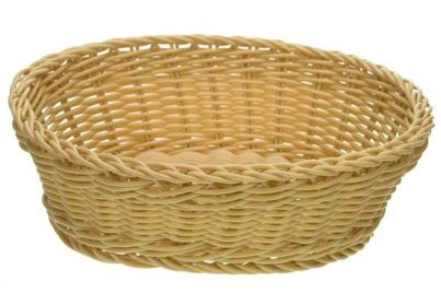 Kunststof Mandje Naturel &nbsp;<br />25 x 20 x 7,5 cm